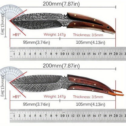 Professional Kitchen Knives with Knife Sheath Stainless Steel Boning Knife Vegetable Cutter Fruit Paring Knife for Hobby Knife