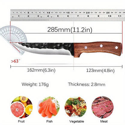 1PC Boning Knife Professional 6.5" Forged Kitchen Knife Chef Knife Butcher Fish Filleting Meat Cleaver Stainless Steel Cooking Tools Camping Knife HuntingKnife for Outdoor