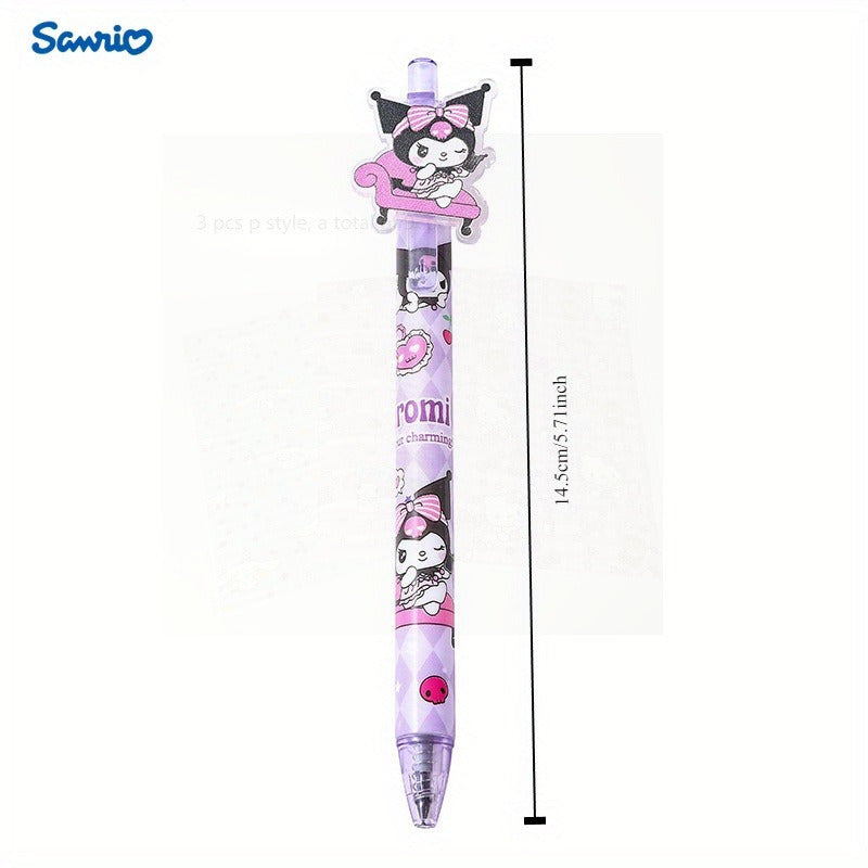 Assorted Cute Character Press Gel Pens - Quick-Dry Writing Instruments, 48pcs, Ideal for Students and Party Favors, Ages 14+, Plastic, White - Study & Exam Essentials