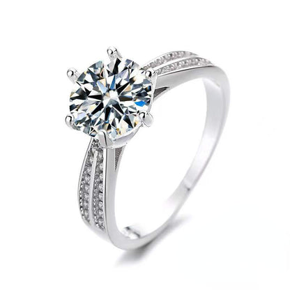 Tancise Original 925 Sterling Silber Ring Moissanit mit Zertifikat Feiner Schmuck Verlobungsringe für Damen