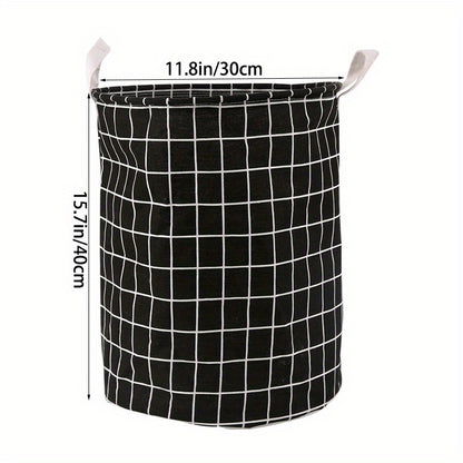 Panier à linge rond (1 pièce), panier à linge sale, panier à linge portable, seau de rangement