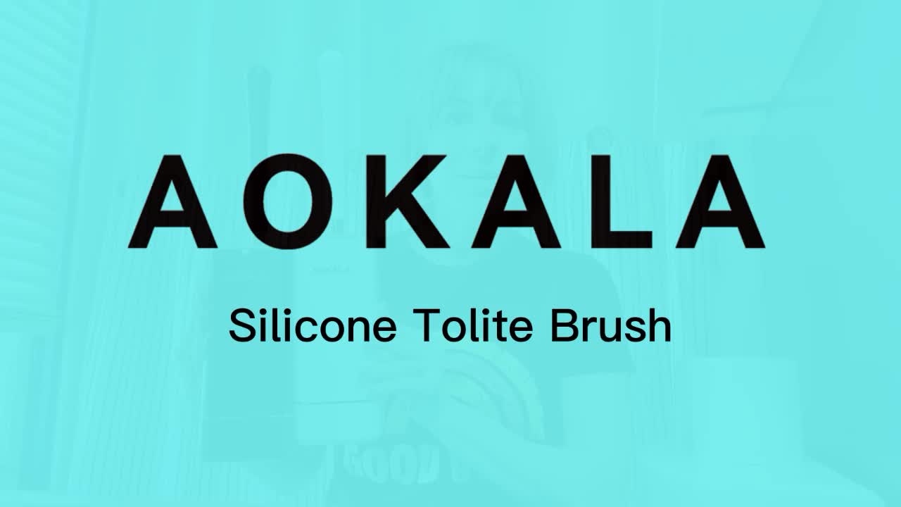 Aokala WC-Bürste mit Halter, elegantes WC-Bürsten-Set mit ergonomischem, langem Griff, modernes Badezimmer-Reinigungszubehör, langlebig, gründliche Reinigung, ideales Weihnachts- oder Halloween-Geschenk! – Schwarz &amp; Weiß