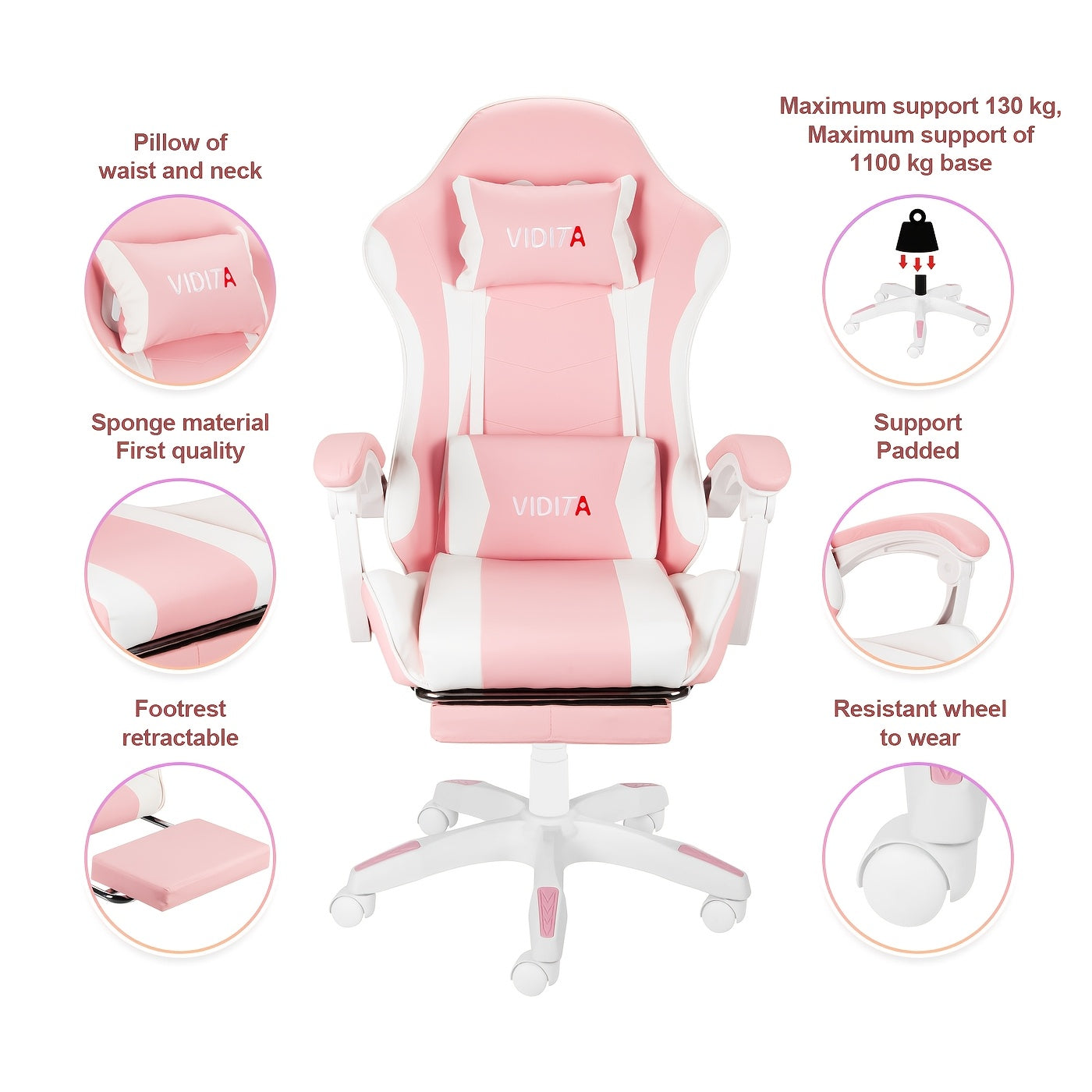 Ergonomic Gaming Chair Designed for Adults And Teens, Featuring a Racing Style Suitable for Office Use And Equipped with Lumbar Support.