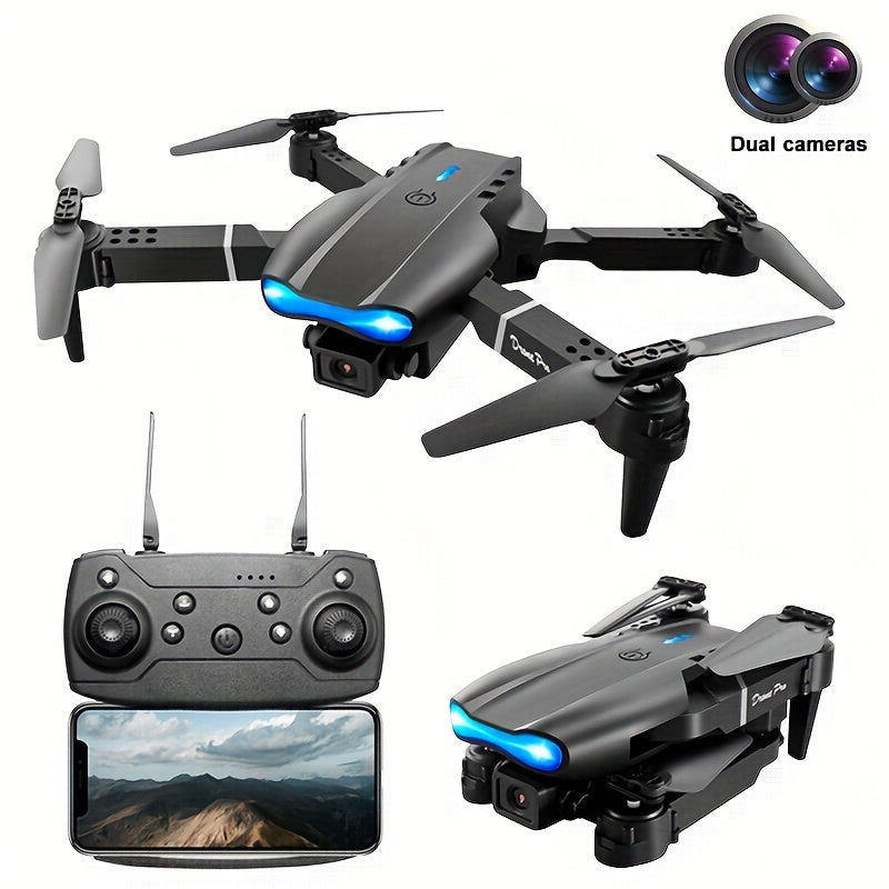 Dual Camera Foldable E99 Drone - RC Drone Toy for Beginners, Indoor and Outdoor UAV - Affordable Halloween Christmas Gift