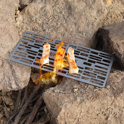 1pc, BBQ Grill, Camping Baking Tray, Hick Barbecue Grid Replacement Net, Stainless Steel Grill Net, Portable Picnic Grill, Home Barbecue Plate, Outdoor Tool, Cookware, BBQ Accessories, Grill Accessories