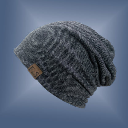 Unisex Beanie | Black, Lightweight, Fabric, Toggle Closure, Urban Style, Ideal for Spring/Fall/Winter