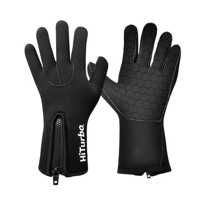 Hiturbo 3-mm-Neoprenhandschuhe, perfekt zum Surfen, Kajakfahren, Schnorcheln, Segeln und Bootfahren – Fünf-Finger-Design für maximale Beweglichkeit