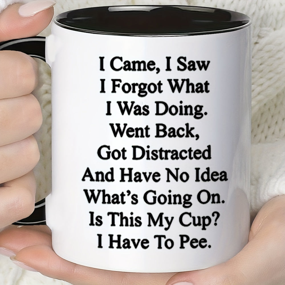 1pc, Coffee Seniors Mug, 11oz Ceramic Coffee Cups, Water Cups For Senior Citizens, Summer Winter Drinkware, Birthday Gifts, Holiday Gifts, Christmas Gifts, New Year Gifts