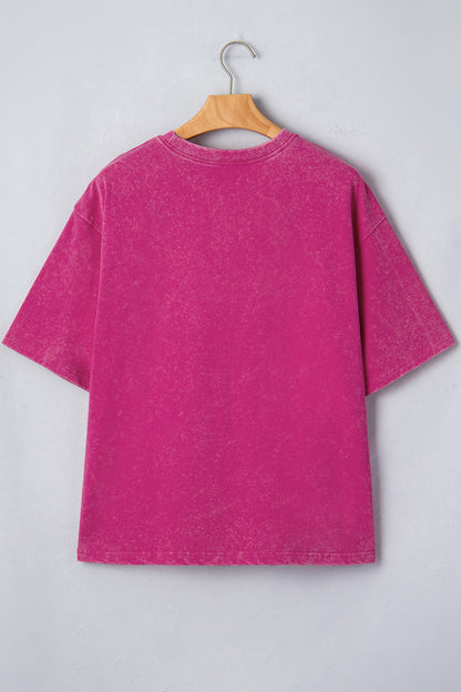 Rose Red AMERICA 1776 Graphic Mineral Wash Cotton Tee