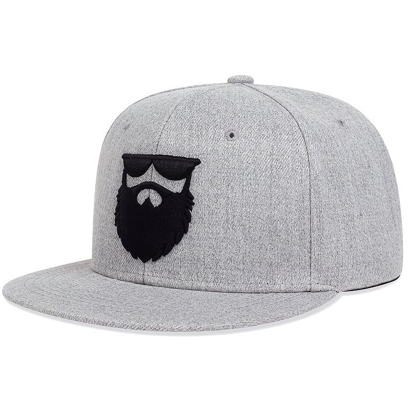 Ideale Geschenkidee: Lässige Baseballkappe mit besticktem Bartmotiv für Herren