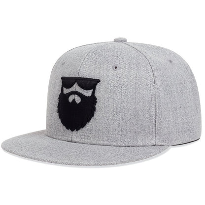 Ideale Geschenkidee: Lässige Baseballkappe mit besticktem Bartmotiv für Herren