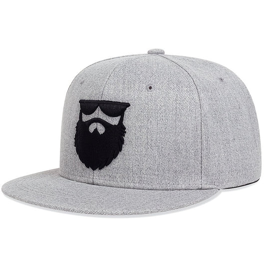 Ideale Geschenkidee: Lässige Baseballkappe mit besticktem Bartmotiv für Herren