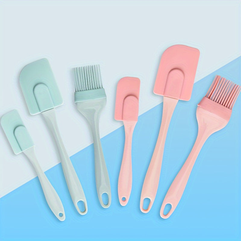 3-Piece Silicone Bakeware Set - Non-Stick Baking Utensils Including Spatula & Pastry Brush - Ideal for Christmas, Halloween, Easter, Hanukkah