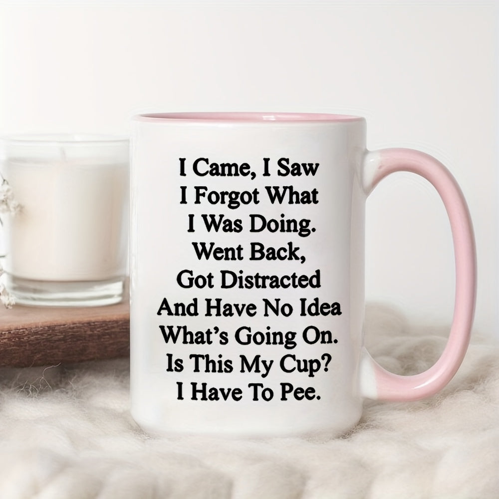 1pc, Coffee Seniors Mug, 11oz Ceramic Coffee Cups, Water Cups For Senior Citizens, Summer Winter Drinkware, Birthday Gifts, Holiday Gifts, Christmas Gifts, New Year Gifts