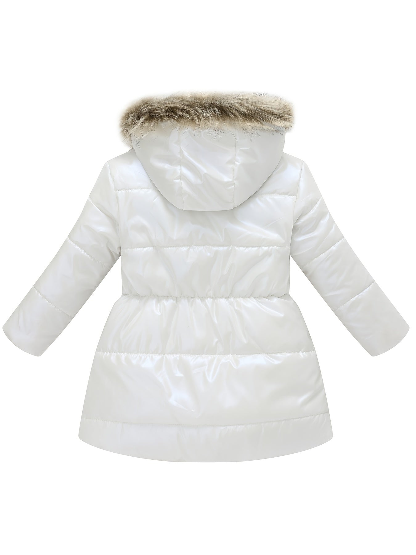 Winterjacke für Kinder im neuen Stil: Dicke, glänzende Kapuzenjacke für Jungen und Mädchen, mittellang