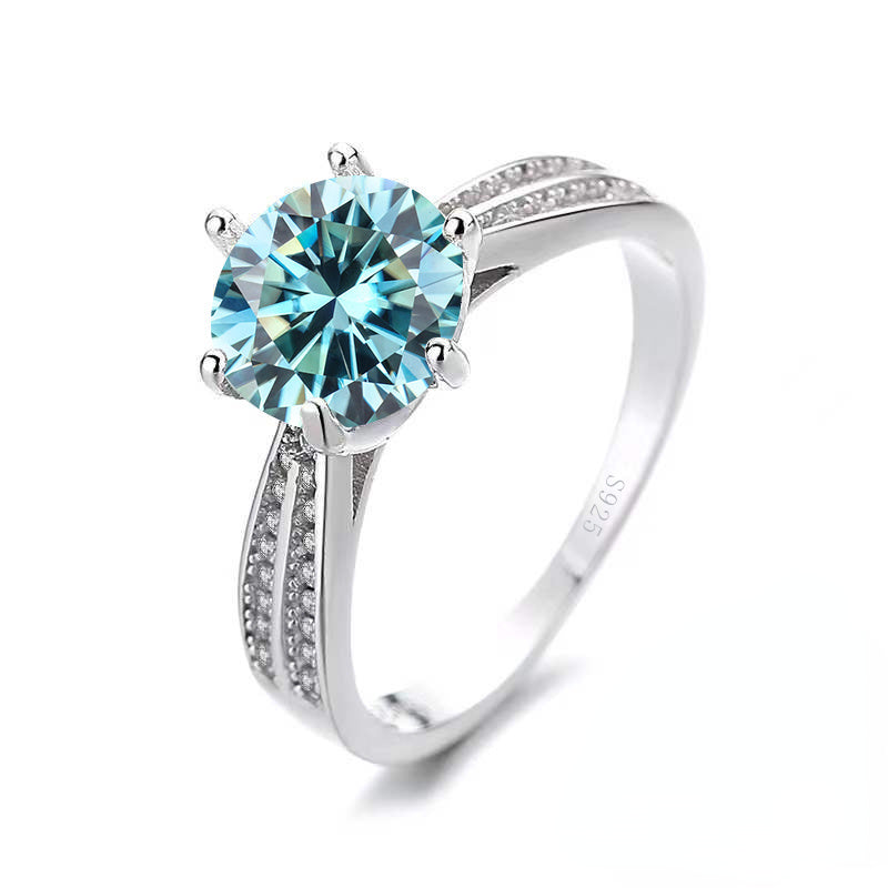 Tancise Original 925 Sterling Silber Ring Moissanit mit Zertifikat Feiner Schmuck Verlobungsringe für Damen