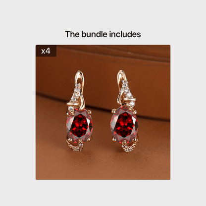 Elegante, 18 Karat vergoldete Ohrstecker mit blauem Stein – Rund- und Ovalschliff, synthetische Zirkonia, Ohrstecker aus Kupfer – Schmuck für jede Jahreszeit | Trendiges Design | Langlebige Vergoldung
