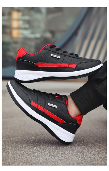 VanWeir Lightweight Men'S Shoes | Navy Blue/White, Lace-up Sports Shoes with MD/TPR Sole, Breathable Fabric Lining for Outdoor, Hiking & Casual Wear