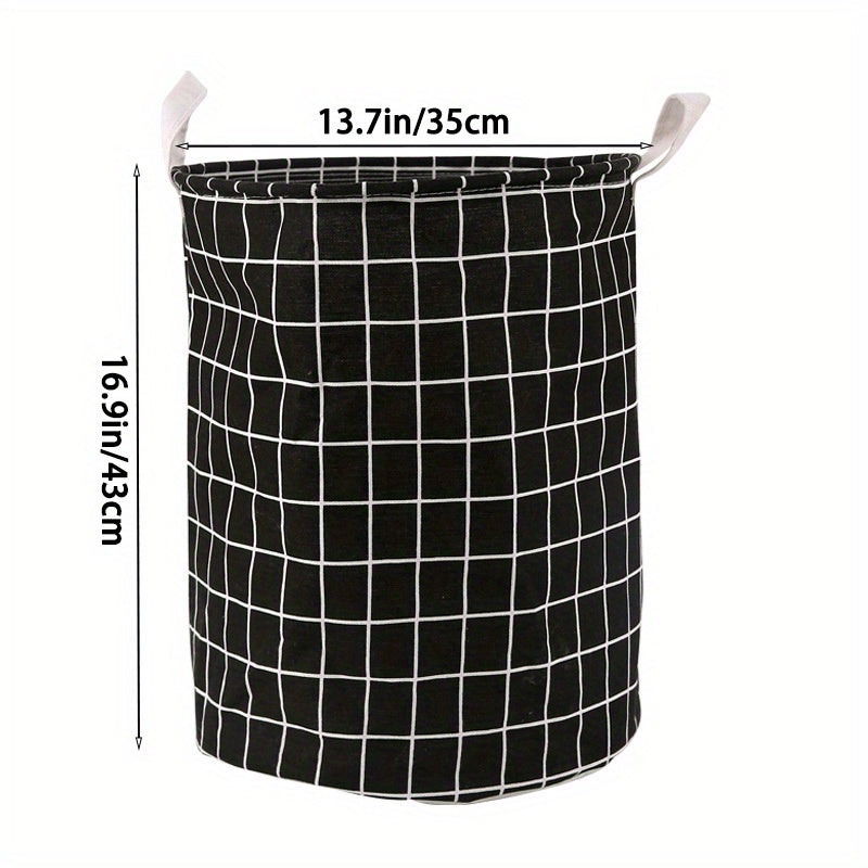 Panier à linge rond (1 pièce), panier à linge sale, panier à linge portable, seau de rangement