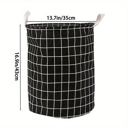 Panier à linge rond (1 pièce), panier à linge sale, panier à linge portable, seau de rangement