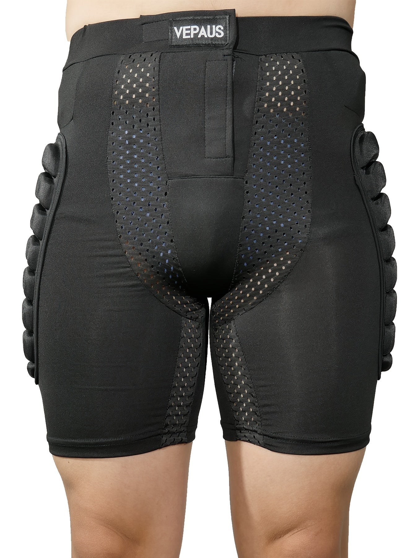 Atmungsaktive VEPAUS 3D-gepolsterte Shorts für Eishockey, Snowboarden, Gymnastik und Rollschuhlaufen – feuchtigkeitsableitend, flexibel, hochelastisches Polyester-Strickgewebe, normale Passform, Sportbekleidung für alle vier Jahreszeiten