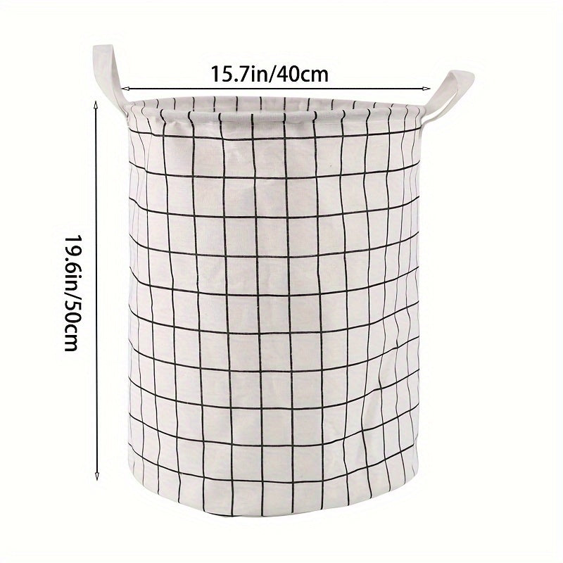 Panier à linge rond (1 pièce), panier à linge sale, panier à linge portable, seau de rangement