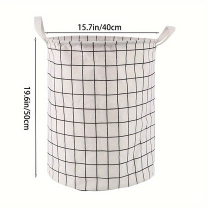 Panier à linge rond (1 pièce), panier à linge sale, panier à linge portable, seau de rangement