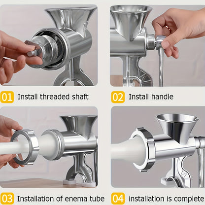 Durable Metal Meat Grinder & Vegetable Chopper - Manual Kitchen Tool Ideal for Business and Home Cooking, Revolutionize, Cooking Tools