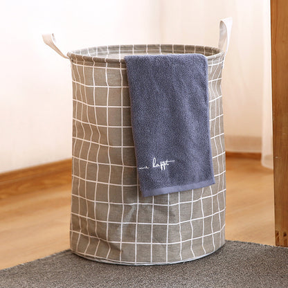 Panier à linge rond (1 pièce), panier à linge sale, panier à linge portable, seau de rangement