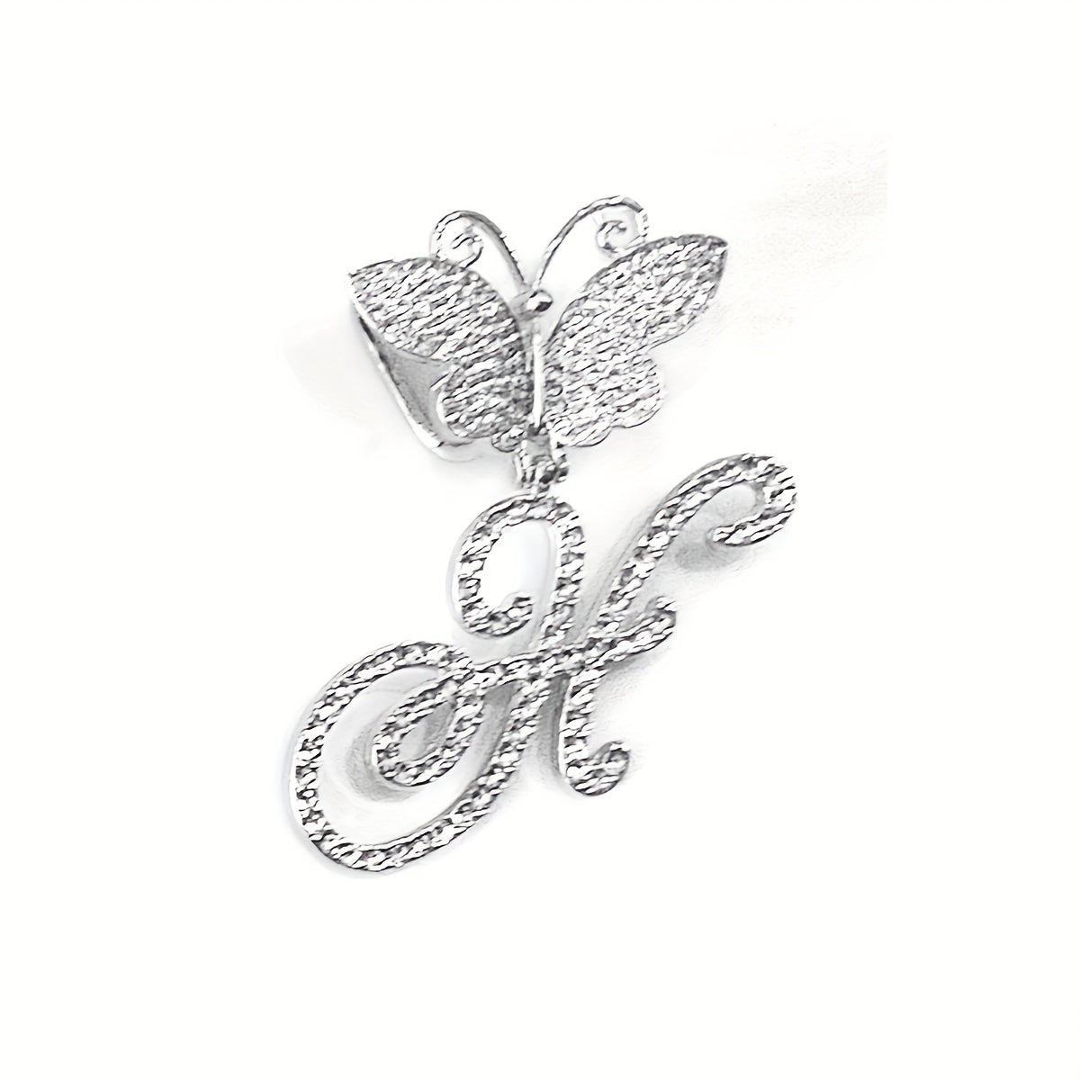 Trendy Shiny Butterfly Cursive Letter Cuban Chain Anklet For Women A-Z Letters Anklets Punk Hip Hop Style Sparkling Barefoot Jewelry