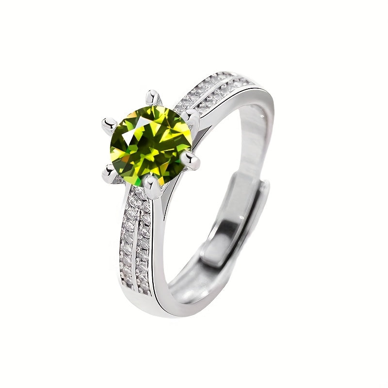 Tancise Original 925 Sterling Silber Ring Moissanit mit Zertifikat Feiner Schmuck Verlobungsringe für Damen