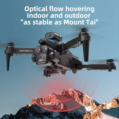2024 Upgraded Drone with Triple Camera - Foldable, WiFi, Optical Flow Positioning, 360° Stunt Tumbling, One-Click Take-Off/Landing, Beginner-Friendly, Outdoor Fun Gift Toy