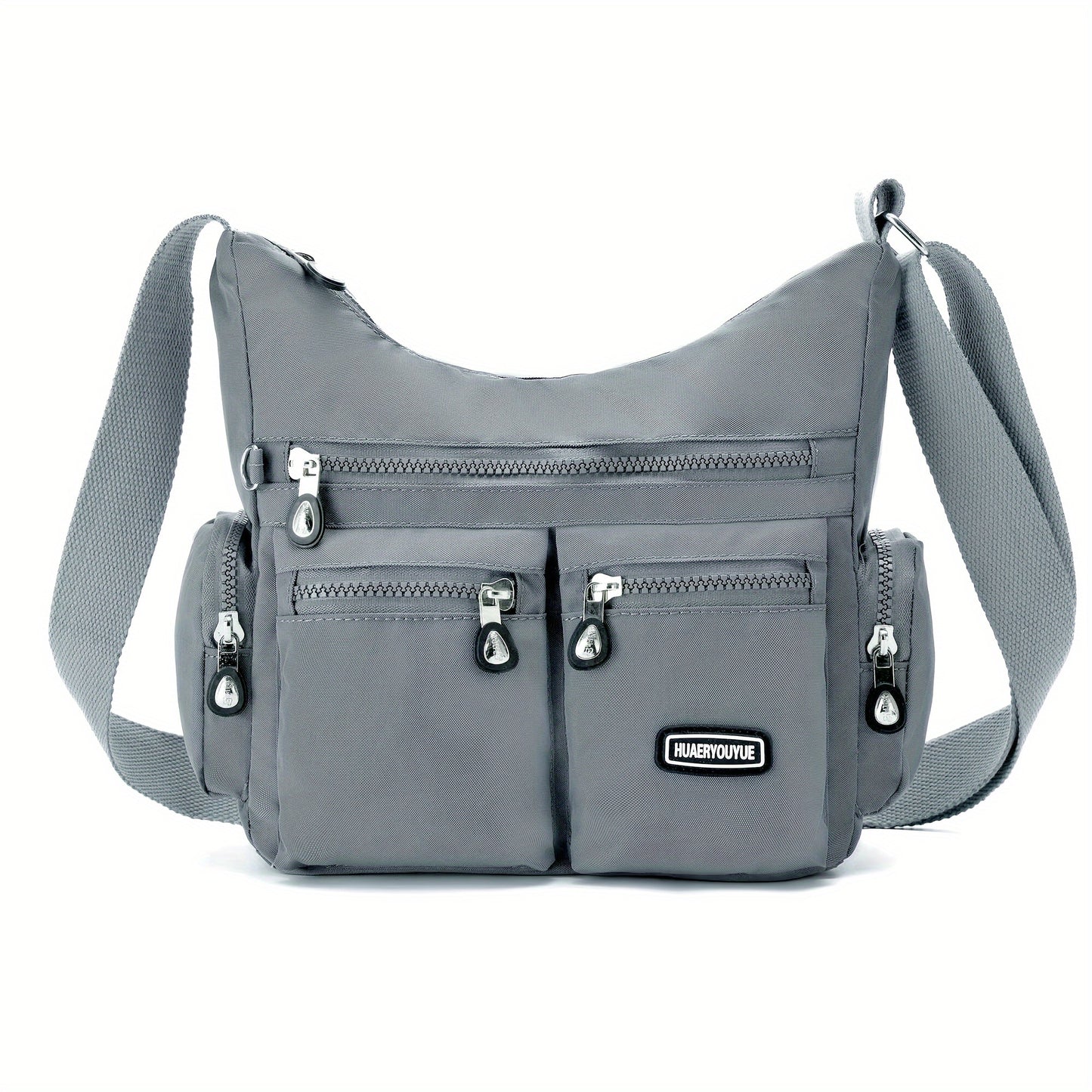 Unisex-Umhängetasche, quadratisch, mit mehreren Fächern, leicht, für Damen und Herren.