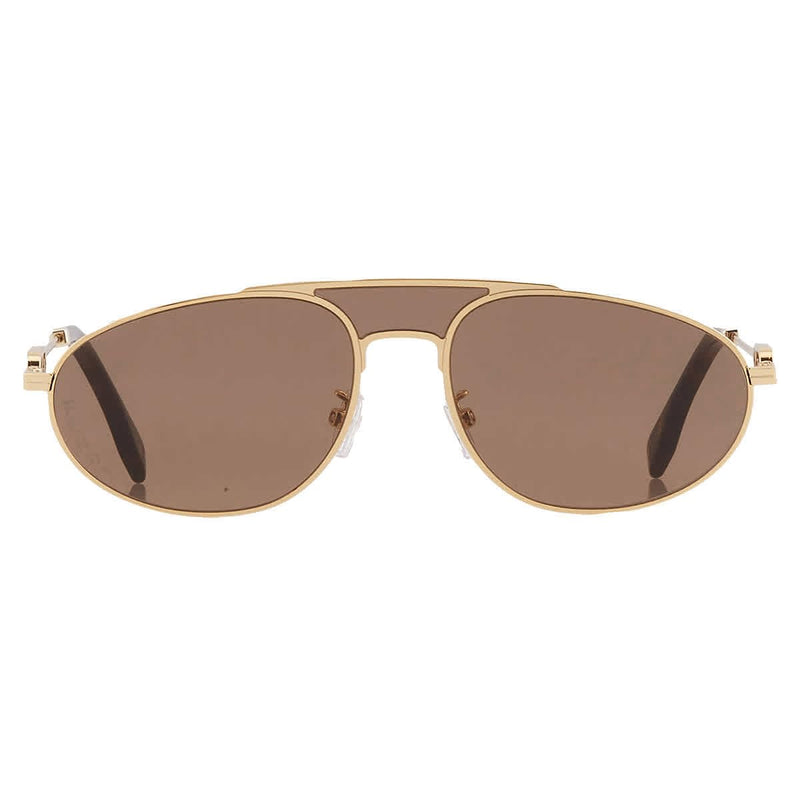 FENDI Brown Phantos Men's Sunglasses FE40072U 30E 57, Shiny Endura Gold