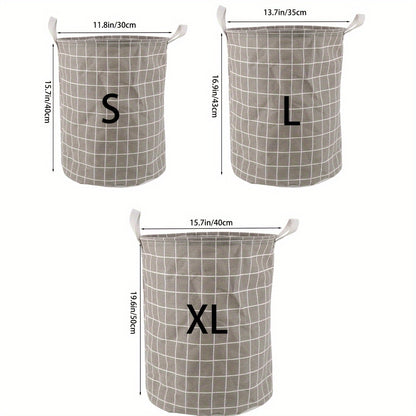Panier à linge rond (1 pièce), panier à linge sale, panier à linge portable, seau de rangement