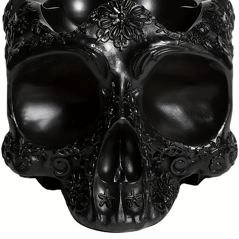 Skull-Shaped Resin Egg Holder - Durable Kitchen Storage Rack For 12 Eggs