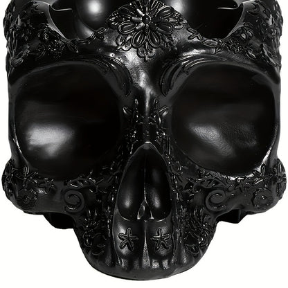 Skull-Shaped Resin Egg Holder - Durable Kitchen Storage Rack For 12 Eggs