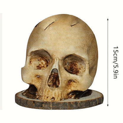 1pc Skull Knife Holder Kitchen Storage Rack Home Decor Resin Craft Party Supplies Quirky Decoration