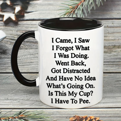1pc, Coffee Seniors Mug, 11oz Ceramic Coffee Cups, Water Cups For Senior Citizens, Summer Winter Drinkware, Birthday Gifts, Holiday Gifts, Christmas Gifts, New Year Gifts
