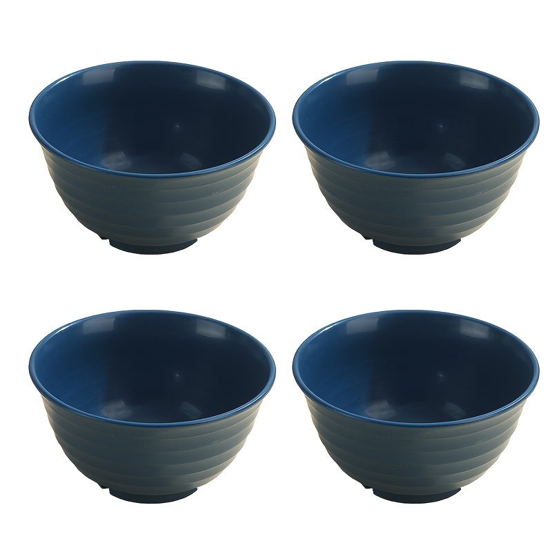 4pcs Wheat Straw Bowls Set, Microwavable And Dishwasher Safe, Soup Bowl, Salad Bowl, BPA-free, Odorless, Portable, Unbreakable, For Home Kitchen Camping, Dinnerware Accessories, Kitchen Supplies