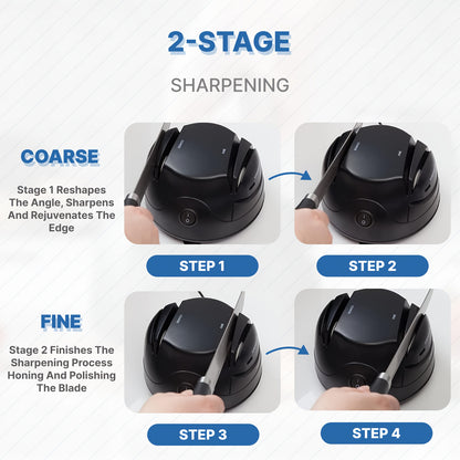 WANVOAPLS Electric Knife Sharpener 28D-4 Model - Professional 4-Slot Sharpening System, Dual Voltage (36V-100V) with US Plug, ABS Material - Ideal for Kitchen Knives, Kitchen Knives And Utensils|Modern Kitchen Accessory|Durab