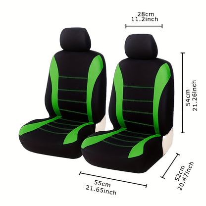 Car Seat Covers, Polyester Front Pairs Gray Black Tan Blue Red Car Seat Cushion Universal Car Seat Protector Auto Accessories Fashion Decoration