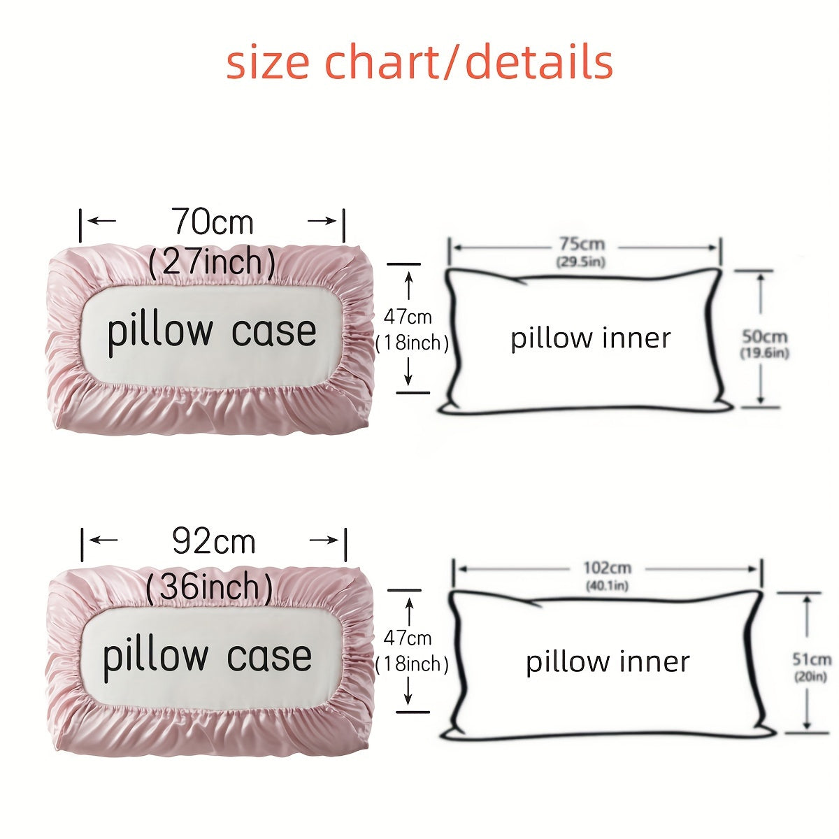 2 weiche und atmungsaktive Satin-Kissenbezüge mit Gummizug – perfekt für einen erholsamen Schlaf in Ihrem Schlafzimmer