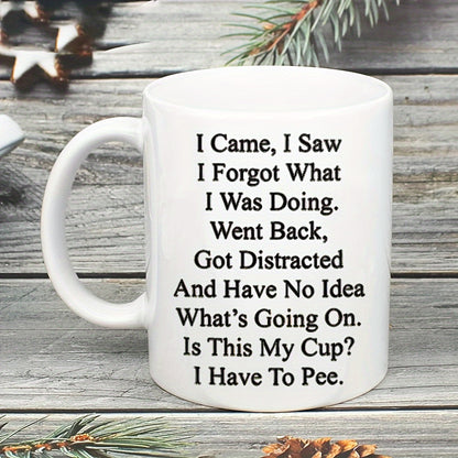 1pc, Coffee Seniors Mug, 11oz Ceramic Coffee Cups, Water Cups For Senior Citizens, Summer Winter Drinkware, Birthday Gifts, Holiday Gifts, Christmas Gifts, New Year Gifts