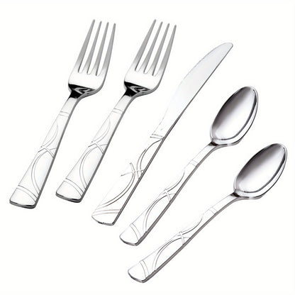 75 Pcs Golden Silverware - Golden Cutlery Set - Disposable Flatware Dinnerware Includes 25 Golden Forks, 25 Golden Spoons, 25 Golden Knives Utensils For Party, Birthday, Wedding, Reuse After Washing Hands