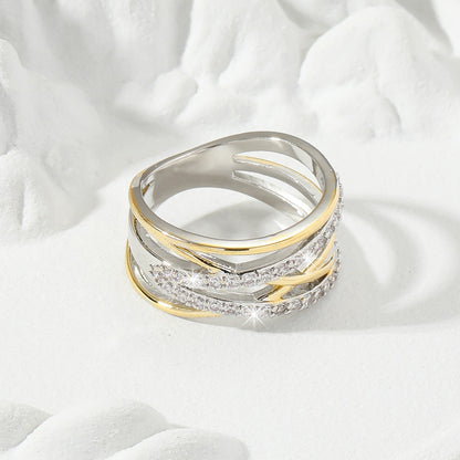 Luxuriöser Infinity-Zirkonia-Ewigkeitsring, 18 Karat vergoldet, perfektes Geschenk für Braut, Frau oder Mädchen – ideal für Hochzeit, Verlobung und Party.