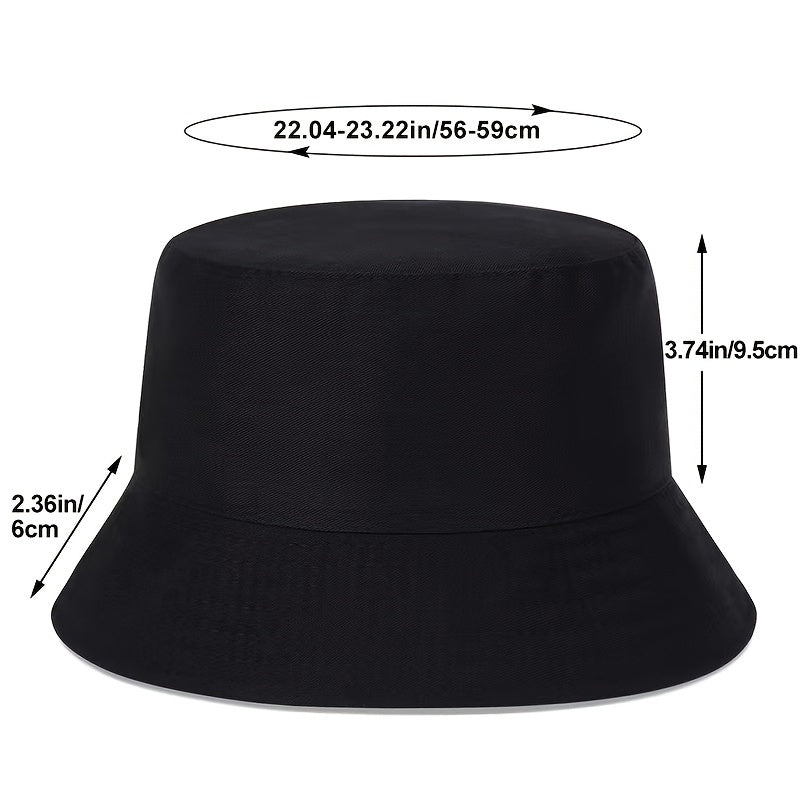 1 Men's "What" Graffiti-Style Bucket Hat - Streetwear Polyester, Hand-Washable, Black with Colorful Typography & Graphics, Perfect for Trendy Outfits