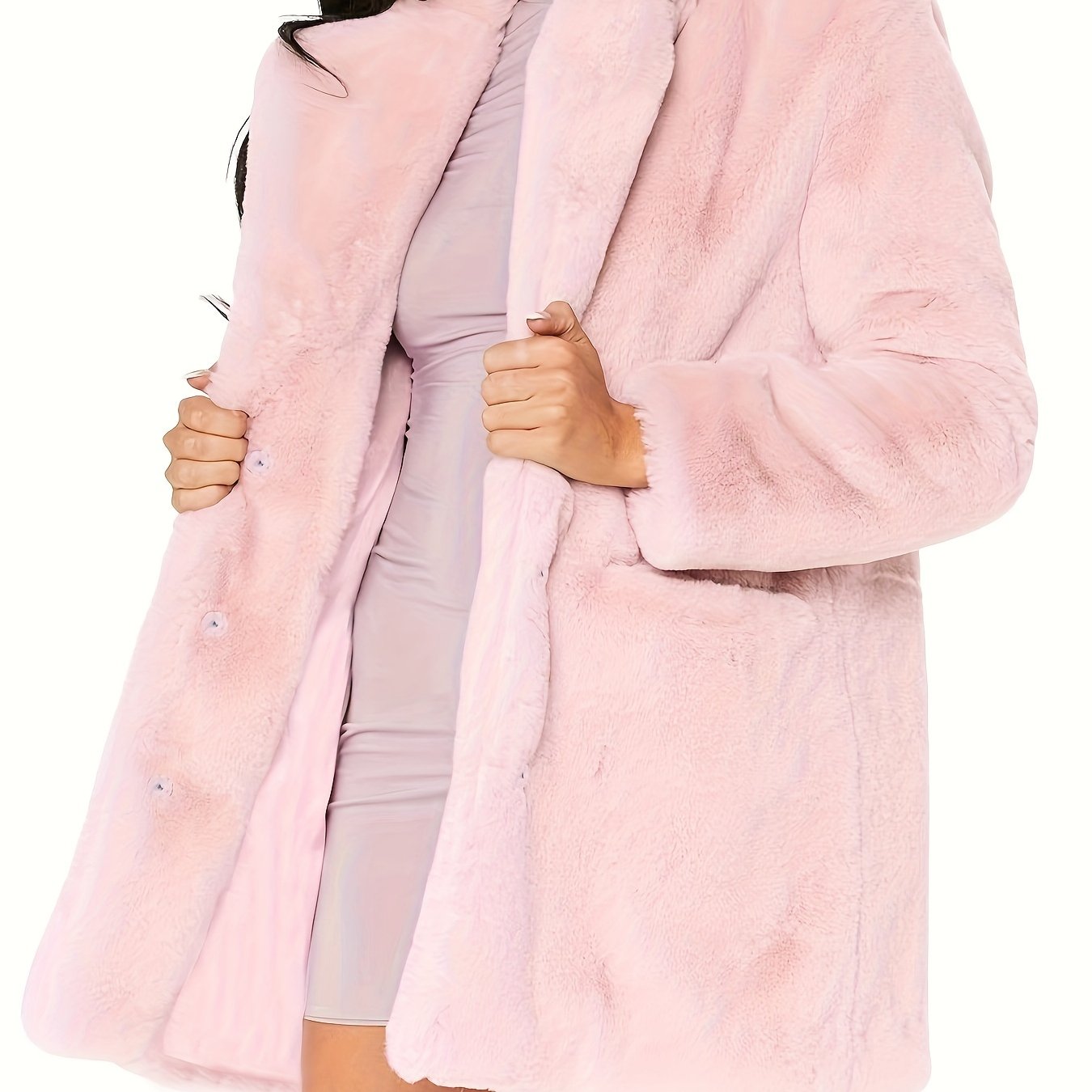 Winterwarmer, flauschiger, lockerer Mantel, lässige, langärmelige Teddy-Oberbekleidung, Damenbekleidung