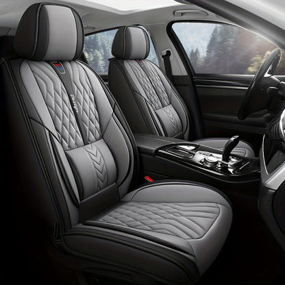 Luxurious And Stylish Five-seater Car Seat Covers Made Of Durable PU Leather, Suitable For All Seasons, Providing Full Cover For The Seats.