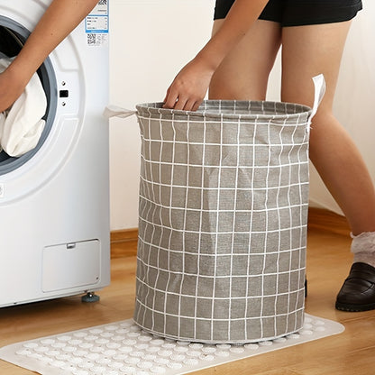 Panier à linge rond (1 pièce), panier à linge sale, panier à linge portable, seau de rangement